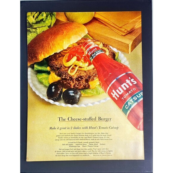 Hunts' Tomato Catsup "Make it great in two shakes with Hunts" Vtg Print Ad 1963 - Picture 3 of 3